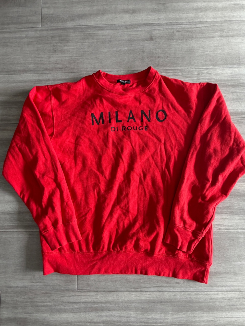 MILANO DI ROUGE Men's Red Crewneck Sweater (Large)